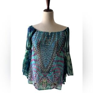 Sheer Colorful Blouse XS/S